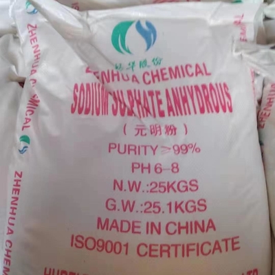 Sulfato de sódio PH6-8 anídrico detergente Na2SO4 de matéria têxtil