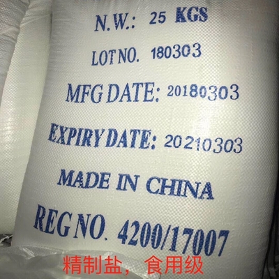 Crystal Pure Dried Vacuum Salt branco 25kg 7647-14-5